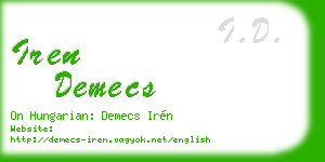iren demecs business card